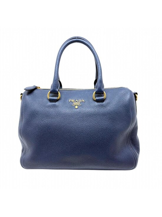 Prada Handbags - Prada 2-Way Bag Navy Leather